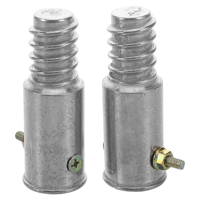KAKOWELY 1 Ensemble Embouts Filetés de Remplacement pour Rallonges Réparation Balai Poussoir Poignée Filetée pour Poteaux en Bois Ou Métal Argent 19 mm, 2.56x"X0.91"X0.91 Pouces