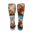 thumbnail image 6 of Rateoe Vibrant Field Of Blossoms print Women's Men's Novelty 20in Crew Socks Cotton Socks Knee High Socks for Walking,Running,Nurses,Pregnancy-One Size, 6 of 8