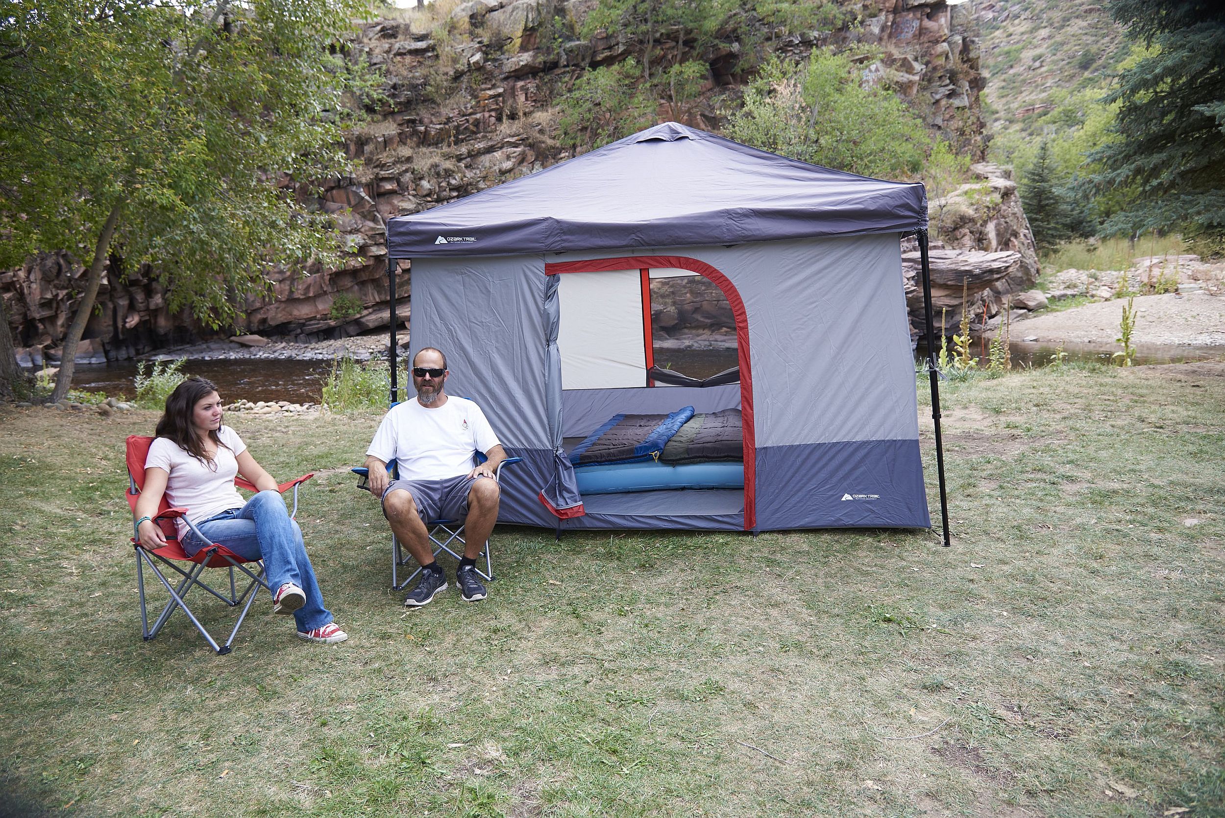 Carpa con Dosel para 6 Personas ConnecTent Ozark Trail, Dosel de Patas Rectas Vendido por Separado 2