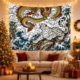 thumbnail image 3 of Ocean Waves Mythical with Dynamic Dragon Flame Like, Mystical Fantasy for Space Lovers, Galaxy Room Decor, Mother'S Day Gift, Tapestry Wall Hanging for Bedroom and Dorm, 3 of 7