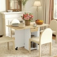 thumbnail image 2 of HOMCOM Foldable Dining Table, Drop Leaf Table with Storage for Kitchen, 2 of 10