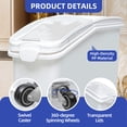 thumbnail image 2 of ModFusion 21-Gallon Food Storage Container with Wheels and Scoop, White, 2 of 10