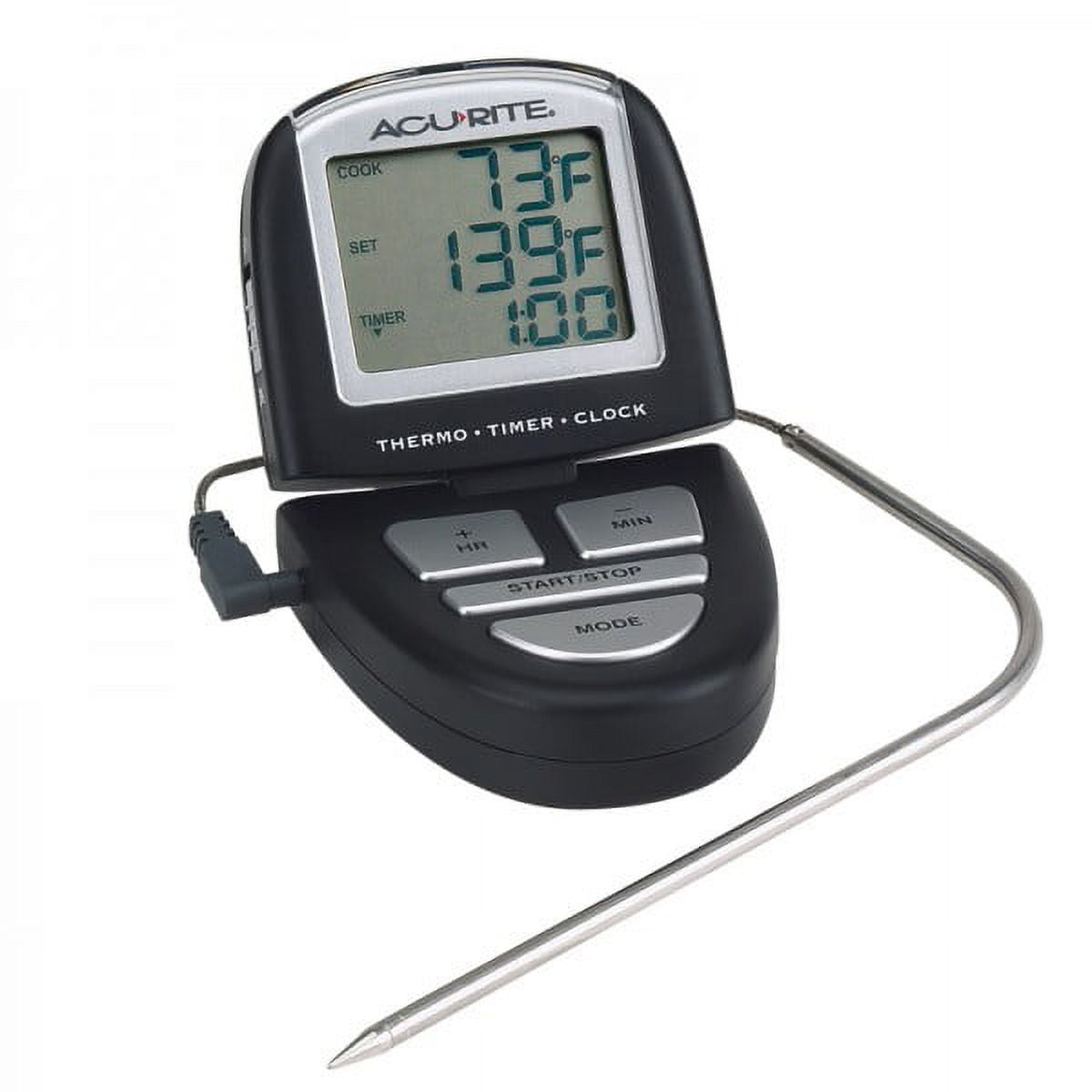 AcuRite 00648 / 00648SB Digital Thermometer with Probe for Oven / Grill /  Fryer 