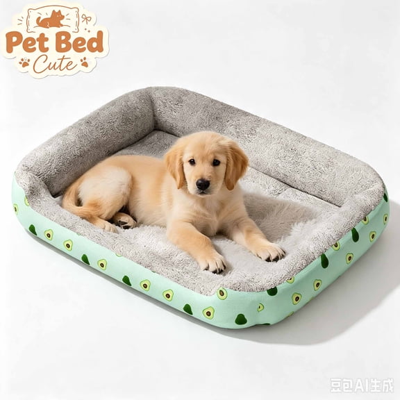 All Season Dog Bed, Soft Orthopedic Sofa Crate Pad, Machine Washable Cozy Kennel Sleeping Mat, Indoor Universal Pet Bed Cushion for Small Medium Dogs & Indoor Cats Daily Rest
