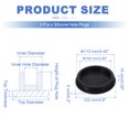 thumbnail image 2 of Uxcell 3 Pcs Tapón de Silicona en Forma de T, Diámetro 112 mm/4.41 Pulgadas, Tapón de Silicona Impermeable Reutilizable para Sellar Agujeros Redondos en Equipos de Tuberías, Negro, 2 of 7