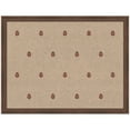 thumbnail image 4 of Kate and Laurel Framed Fabric Pinboard 26 x 20, Red Botanical Block Print Printed Linen Classic Bulletin Board for Use as a Vision Board or Wall Organization, Florence Medium Brown Frame, 4 of 8