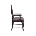 thumbnail image 4 of Linon Adrian Arm Chair Grey Upholstered Seat with Frame in Dark Brown Beechwood, 4 of 9