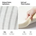 thumbnail image 4 of Farmhouse Power Recliner Chair Linen Fabric Set of 2 with USB and Solid Wood Legs for Living Room Nursery Stripe, 4 of 6