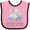 Pink and Black, variant on Inktastic A Little Bit of Heaven Sent Down to Earth Cute Elephants Boys or Girls Baby Bib