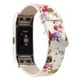 thumbnail image 4 of Leather Watchband With Flower Pattern For Fitbit Charge2, Black, 4 of 5