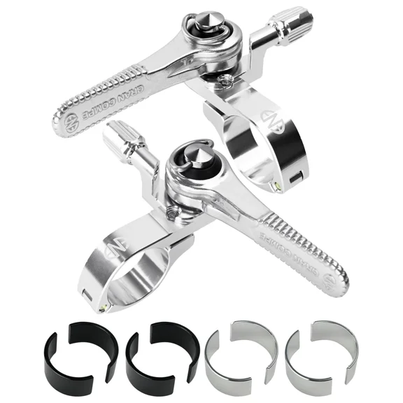 DIA-COMPE ENE CICLO Thumb Shifter Set – 2/3x Front & 8/9/10-Spd Rear, Silver, DP3174-S