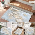thumbnail image 5 of 2x3 Ft Entryway Area Rug, Coastal Kitchen Rug Runner Washable Floor Mat, Beach Summer Nautical Starfish Coral Non Slip Indoor Door Mat Throw Carpet for Bathroom Living Room Bedroom, 5 of 8
