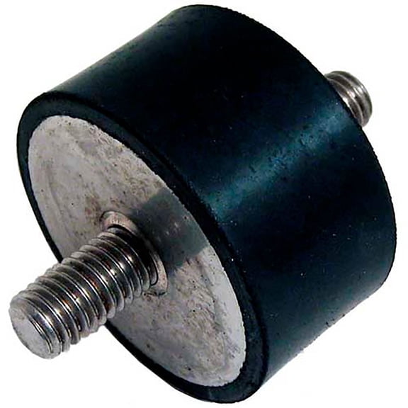 J.W. Winco B1121317 Vibration Isolation Mounts Cylindrical Type, 1 in., 168 Max Load - Black