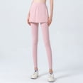 thumbnail image 3 of felwors Skirted Leggings for Women Tennis Golf Skorts Capris Gym Yoga Athletic Skirt with Leggings Stretchy Running Clothing Light Pink for Size XXL, 3 of 7