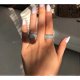 thumbnail image 2 of ZHAOCHENG Anillos de compromiso de eternidad con circonita cúbica, anillos de boda para mujer, anillos de aniversario con 3 anchos de banda (6) 10, 2 of 3