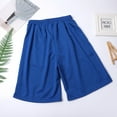 thumbnail image 5 of Casual Shorts for Men Summer Fashion Trend Comfortable Solid Mesh Gym Bottom Shorts Blue, 5 of 7