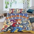 thumbnail image 2 of Futurama Conjunto de sábanas temático, trío de piezas, cómodo y amigable con la piel, diseño único, regalo de decoración para el hogar para familiares, amigos y fans,140cm *210cm, 2 of 6