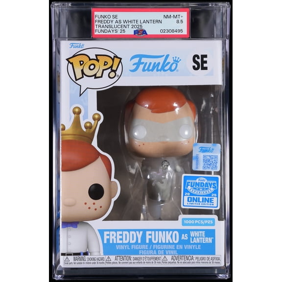 DC Comics, PSA Graded 8.5 NM-MT , Freddy as White Lantern Collectible Vinyl Figure #SE, Fully Encapsulated Bundle with Compatible Funko Pop! PSA Hard Protector Case