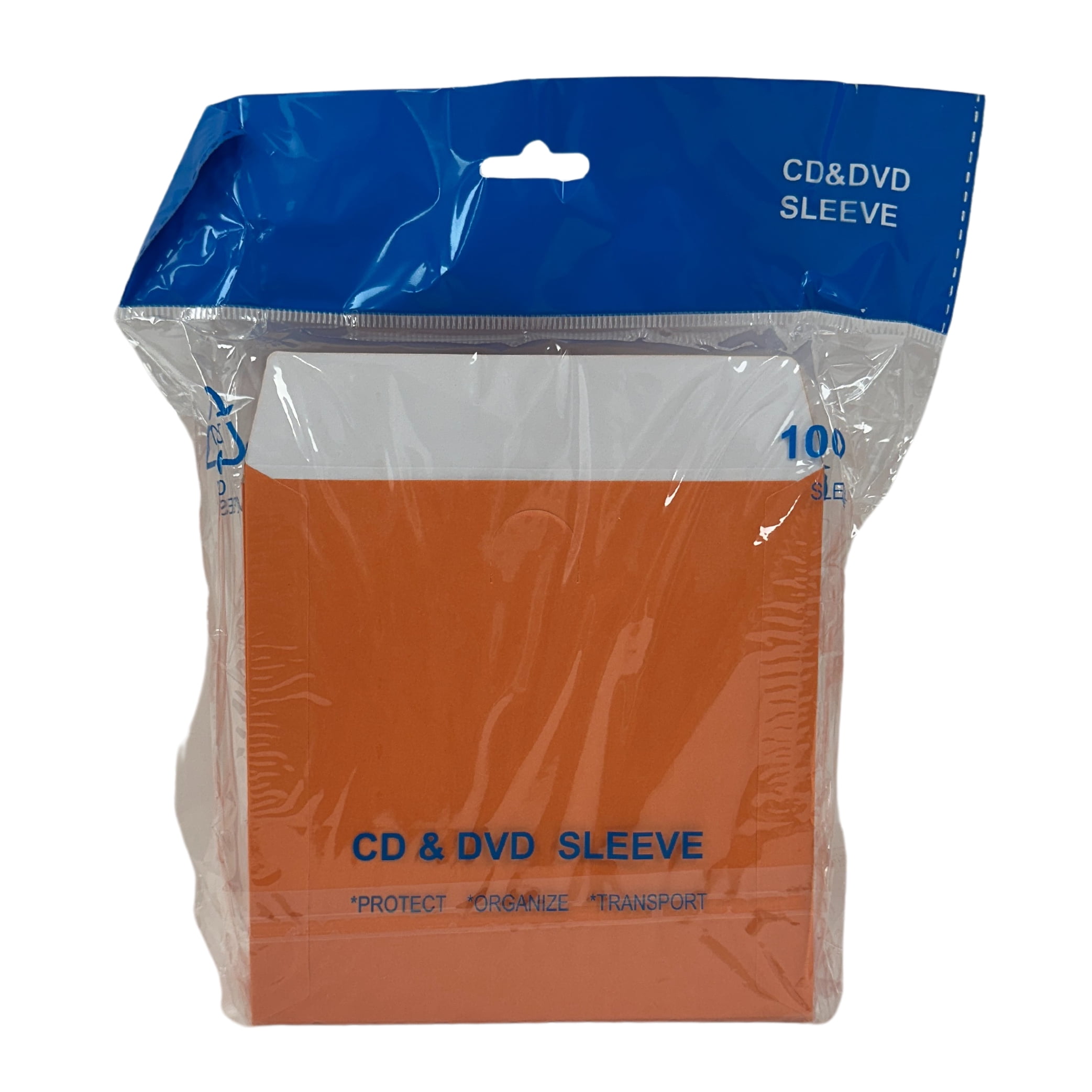 CheckOutStore 400 Orange Color Paper CD Sleeves with Window & Flap