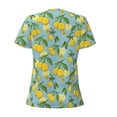thumbnail image 3 of Uemuo Lemon (3) Drawing Women's Deep V-Neck Low Cut Tops - Casual Loose Fit with Stainless Steel Loop, Soft, Breathable, Perfect for Office, Travel, and Daily Wear-X-Large, 3 of 5