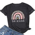 thumbnail image 2 of TSADFHJI Hauts Mignons pour Femmes Manches Longues Imprimé Col Rond Coton Bio T-Shirt Manches Courtes Tee L Gris Foncé, 2 of 4