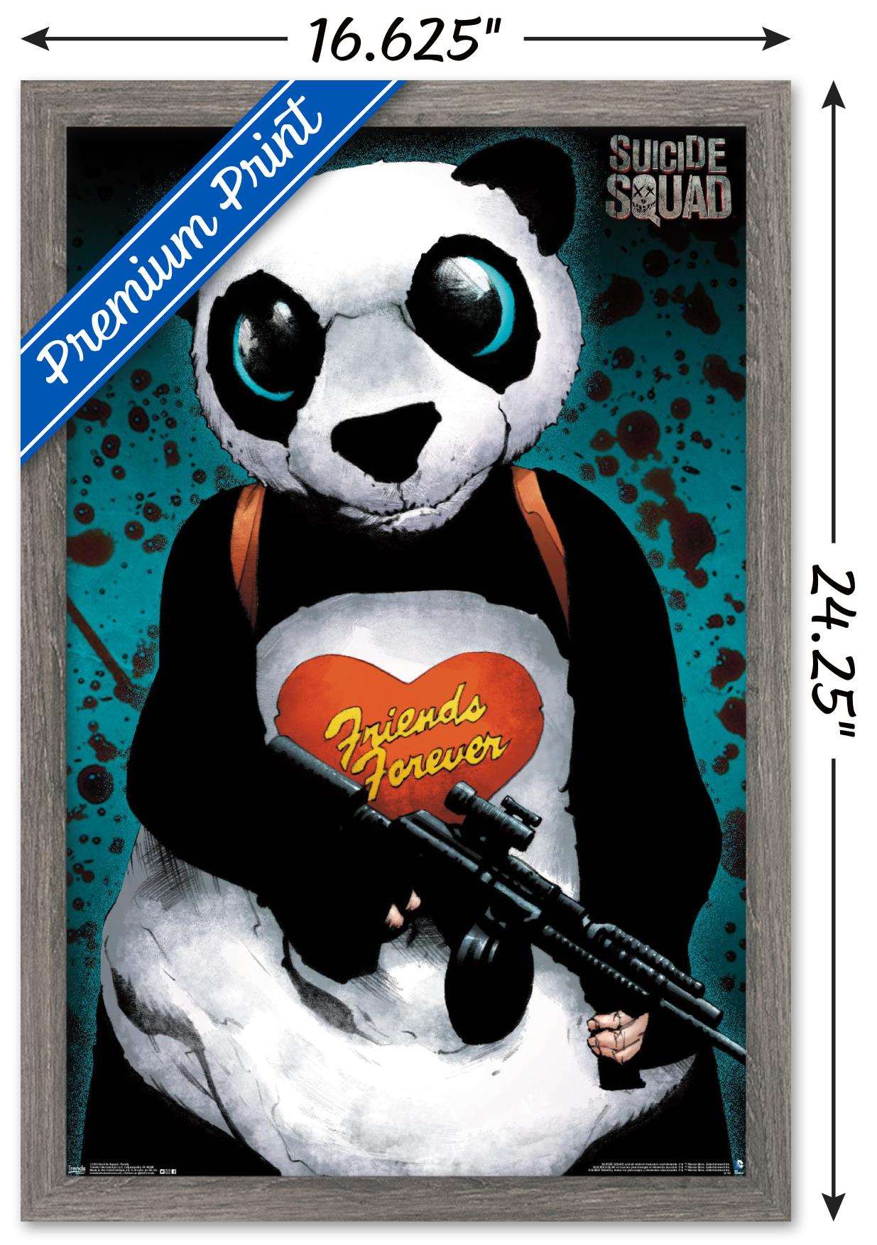 DC Comics Movie - Suicide Squad - Panda Wall Poster, 14.725" x 22.375", Framed
