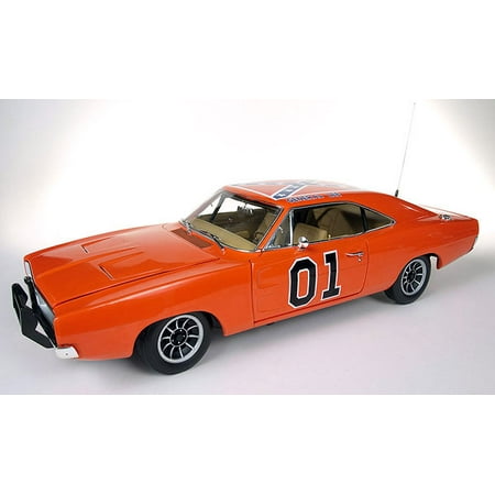 Dukes of Hazzard General Lee Dodge Charger Diecast Model Car in 1:18 Scale by Auto