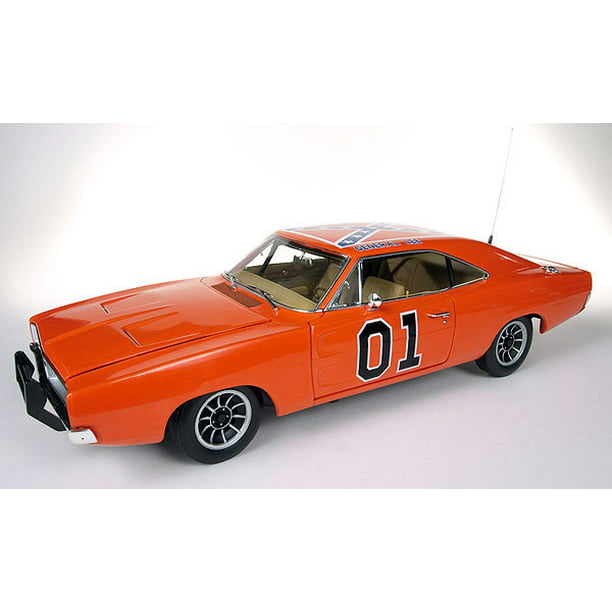 Dukes of Hazzard General Lee Dodge Charger Diecast Model Car in 1:18 Scale  by Auto World 