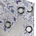 thumbnail image 4 of Ambesonne Tribal Grommet Curtain, Boho Zigzag Sketchy Line, 50" x 84", Violet Blue White, 4 of 6