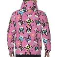 thumbnail image 3 of Bingfone Colorful Cute French Bulldog Men's Drawstring Hoodie Long Sleeve Pocket Sweatshirts-4X-Large, 3 of 6