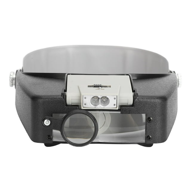 Lupa De Montaje En Cabeza, Lupa Para Diadema, Gafas, Rueda De Ajuste De Circunferencia De La Cabeza, Aumento De 1,5X 3X 8,5X 10X, Luz LED Desmontable Para Lectura