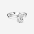 thumbnail image 2 of Silvago Jewelry 1.12 Ct Moissanite Pear Cut Engagement Ring - 14K White Gold Plated Ring for Her - Gorgeous Anniversary Gift for Women's - Wedding Proposal Ring for Girlfriend - Solitaire Ring, 2 of 7