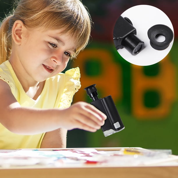 Microscopio óptico de 200x-240x de aumento | Diseño compacto portátil | Iluminación LED y Linterna | Inspección de precisión de joyería y antigüedades | Tamaño mini de mano | Unidad única