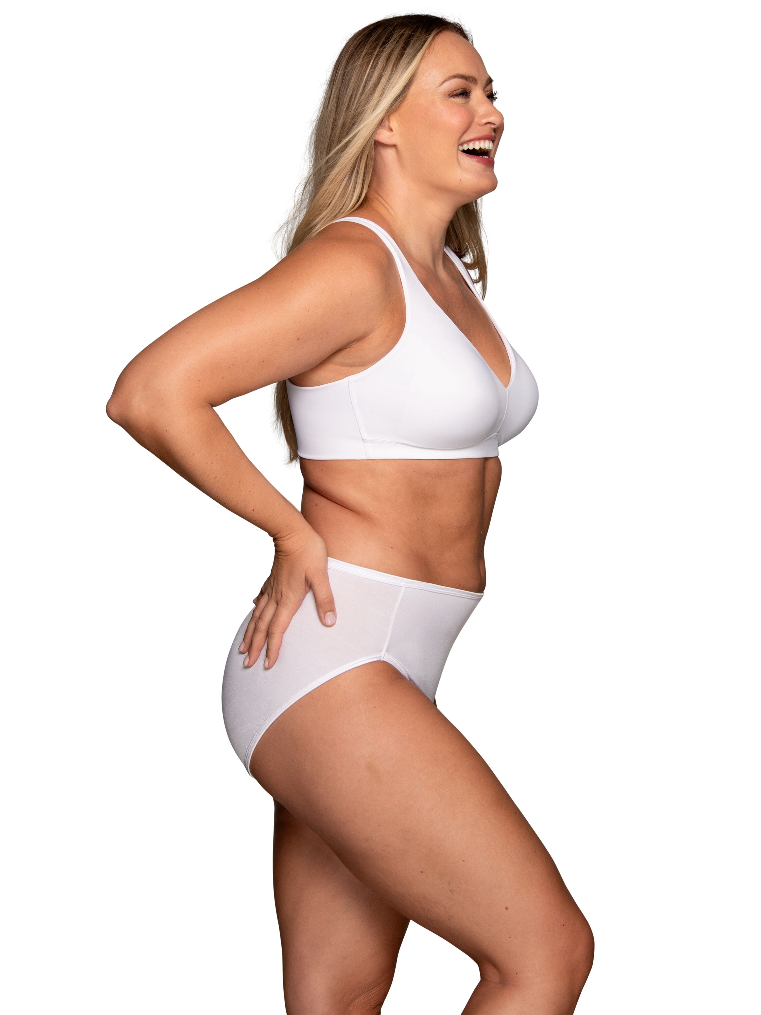 Vanity Fair Lingerie Women's Beauty Back Wireless Bra with Lift, Smoothing, Simple Sizing S-3XL, Style 72164