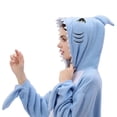thumbnail image 3 of Invierno adultos Animal tiburón pez Onesies mujeres hombres pijamas de manga larga zapatilla disfraces de dibujos animados monos Navidad con capucha, 3 of 4