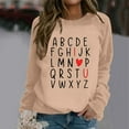 thumbnail image 2 of TINZ Chandail à Capuche Tendance pour Femmes, Imprimé Lettre, Col Rond, Automne & Hiver, Manches Longues, Veste à Cordon, Chandails en Molleton Col pour Femmes, 2 of 4
