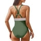 thumbnail image 2 of WILLBEST Traje de Baño de Manga Larga Para Mujer, Traje de Baño Para Mujer, Cuello En V, Monokini, Cintura Elástica, E Ropa de Playa Para Fiesta En La Piscina, Verano, 2 of 5