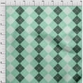 thumbnail image 3 of oneOone Cotton Jersey Mint Green Fabric Argyle Check Diy Clothing Quilting Fabric Print Fabric By Yard 58 Inches Wide, 3 of 4