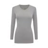 thumbnail image 1 of WOMENS LONG SLEEVE V-NECK T SHIRT WITH SUPER-SOFT STRETCH FABRIC, 1 of 4