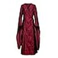 thumbnail image 2 of Costume Cosplay Femme Rouge Melisandre Robe Maxi Médiévale Renaissance Gothique Irlandaise Rétro (TTG), 2 of 4