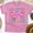 Azalea, variant on Maestra T-Shirt for Women, Cute Rainbow Pencil Teacher Tee with Pink Bow, White, Size M