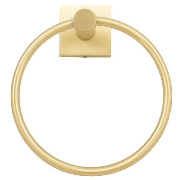 Vienna Towel Ring, Satin Brass by Stone Harbor Hardware