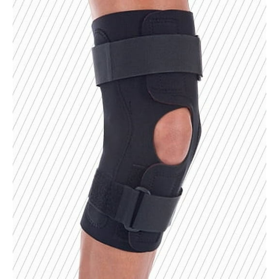 United Ortho USA35011 Wraparound Hinged Knee Brace, XXXXL, Black