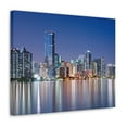 thumbnail image 5 of Miami Night Skyline Canvas Artwork Breathtaking Stunning Cityscape for Home Decor Ready to Hang, 5 of 18