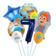 thumbnail image 4 of Globos de látex con temática de 9 piezas, suministros de decoración para fiesta de cumpleaños, juguetes para Baby Shower, 32 pulgadas, color azul（7 As picture, 4 of 5