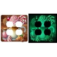 thumbnail image 2 of Off The Wall Plates - Gingerbread Man Latte Glow in the Dark Decorative Acrylic Cover Double Outlet Wallplate, 2 of 5