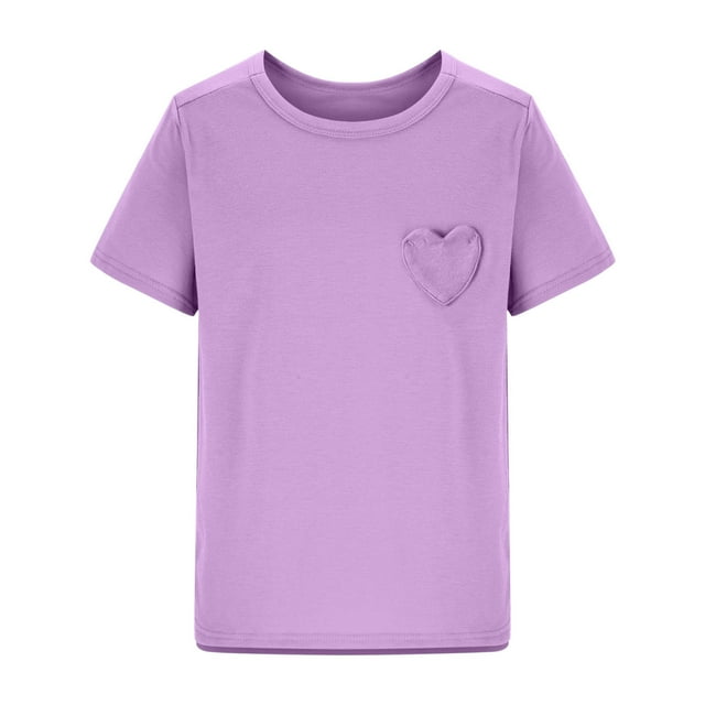 RXIRUCGD 2025 Vêtements d'Été pour Enfants Nouveaux T-Shirts d'Été pour Enfants Manches Raglan Manches Courtes T-Shirt Graphique Col Rond T-Shirt Filles Haut Décontracté
