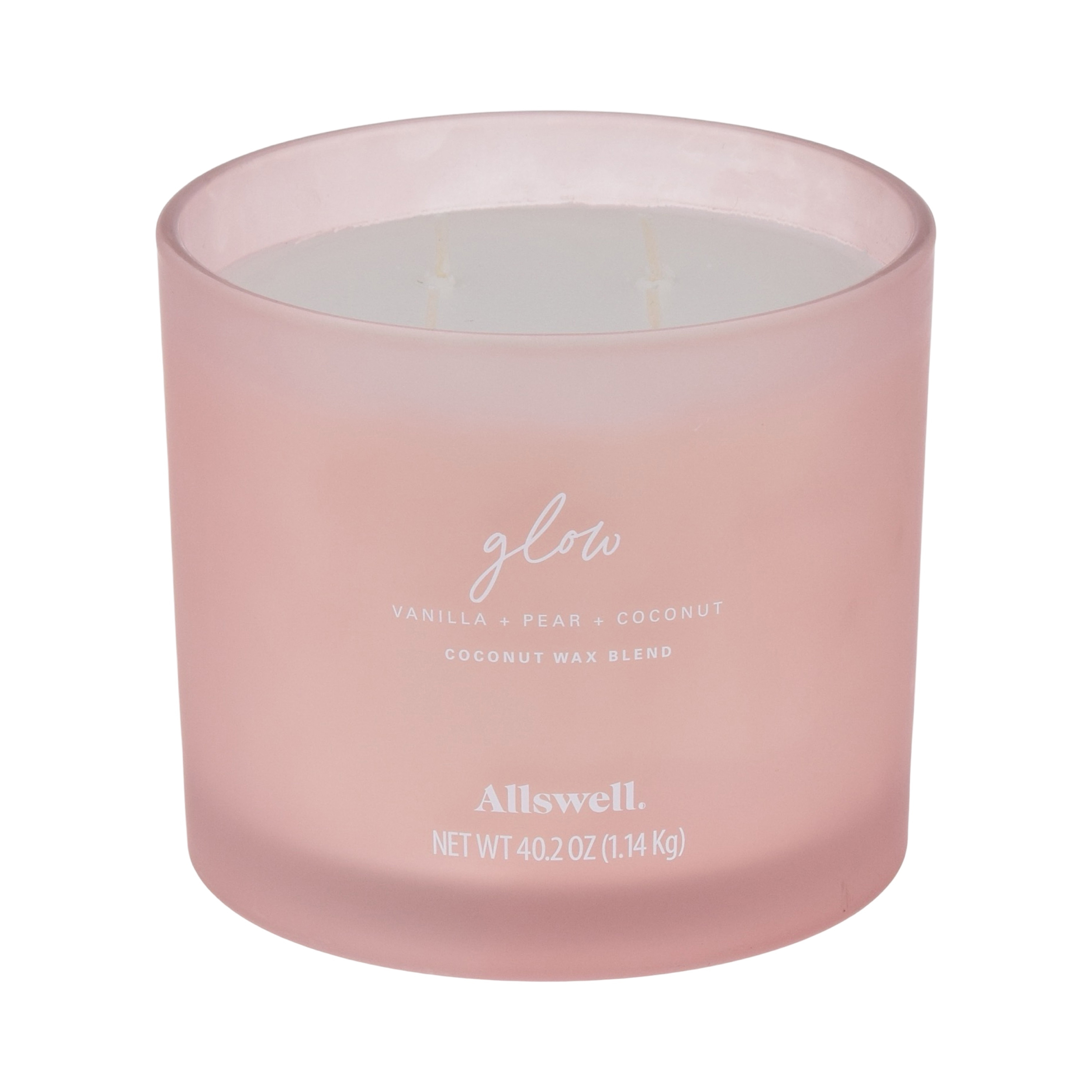 Allswell Glow 4-Wick Scented Spa Jar Candle, Vanilla Pear Coconut photo 4