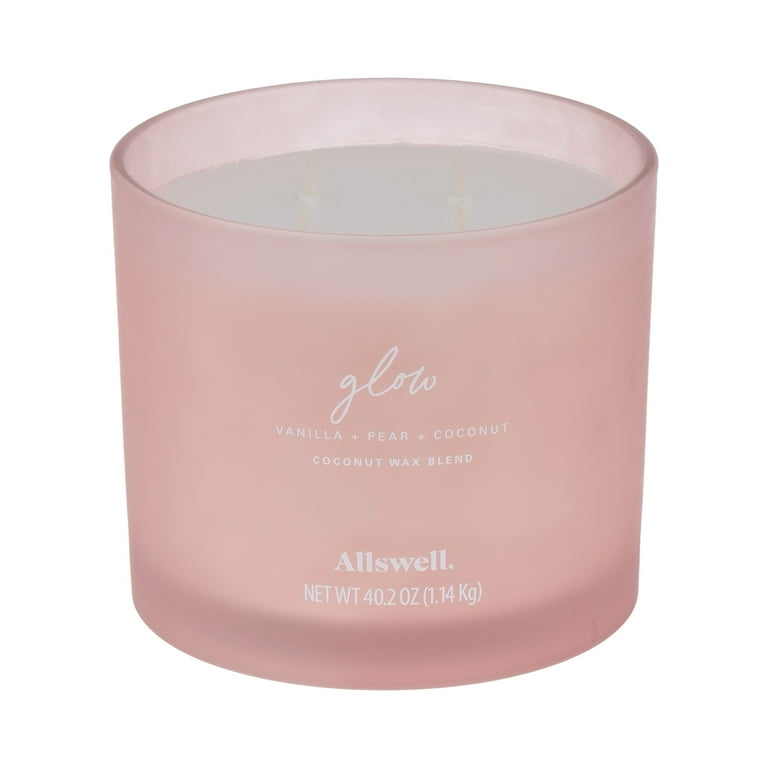 Allswell Glow Vanilla Pear Coconut Scented 4-Wick Spa Candle