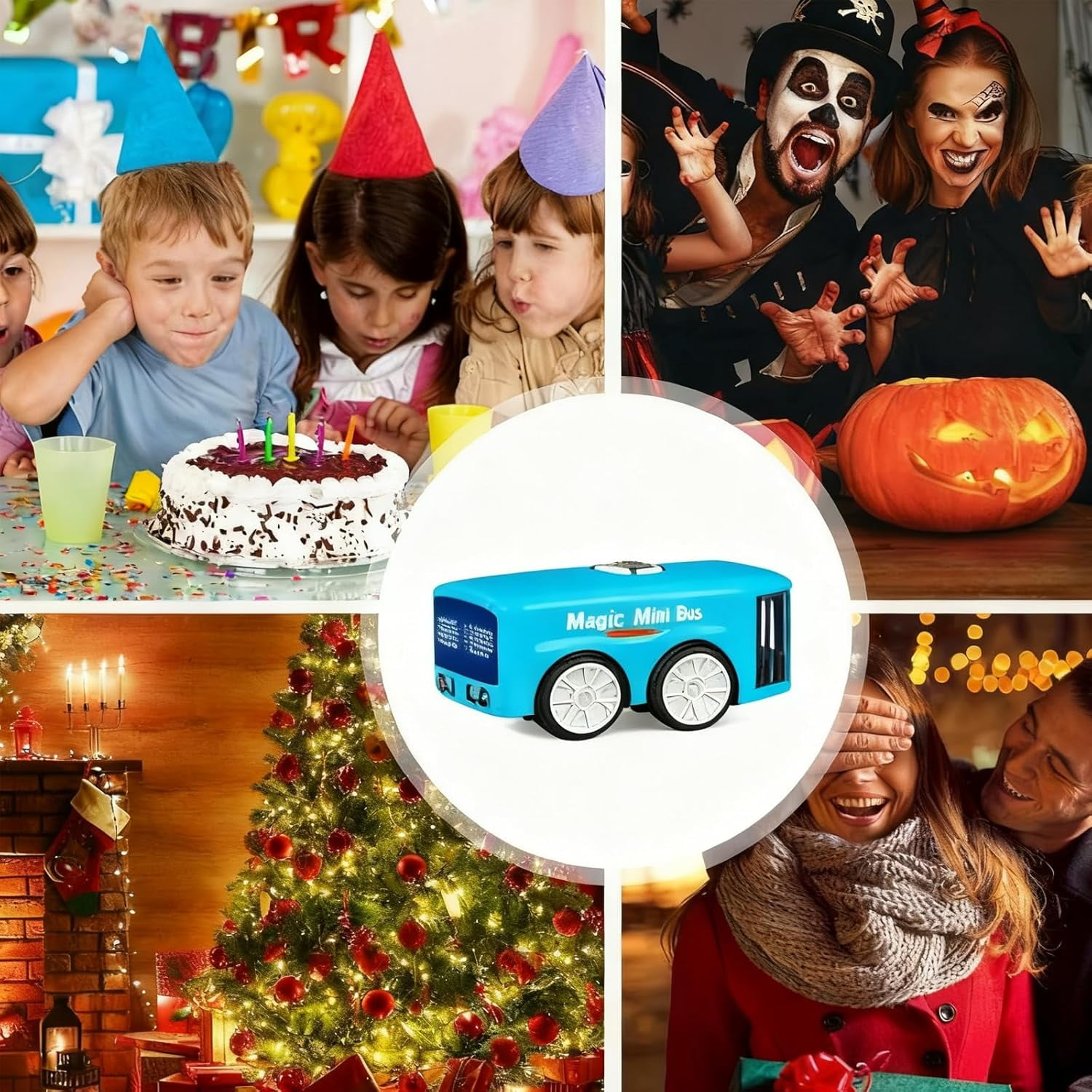 Magic Cars Follows Line Mini RC Bus | 2.4GHz Line-Following Sensor Car with Follow & Escape Modes, Smart Interactive Educational